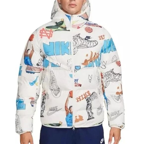 Nike FZ2288-133 Men's Sz L White Storm-FIT Bold School Windrunner Jacket - Picture 13 of 14